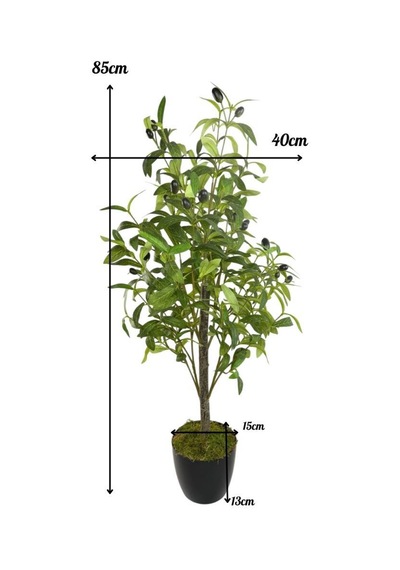 Yapay Zeytin Ağacı 85cm Doğal Görünümlü Yapay Ağaç Yeşil