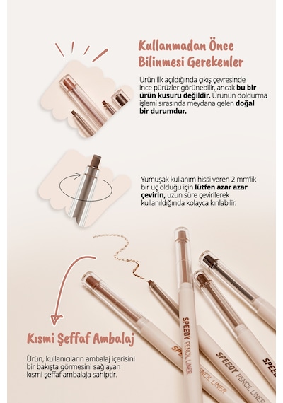 Suya Dayanıklı Kolay Kullanım Sunan Göz Kalemi Peripera Speedy Pencil Liner 5 Under Rosy