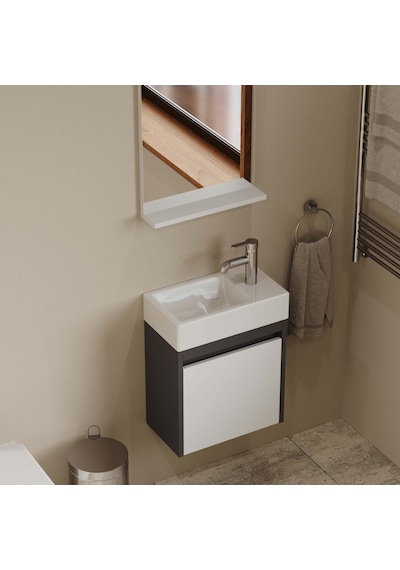 Aqua Bagno Minizia Banyo Dolabı 45 X 26 Cm. Antrasit -beyaz ,lavabo Dahil Abs.50.35.08.01 Antrasit - Beyaz Aqua Bagno Minizia Banyo Dolabı 45 X 26 Cm. Antrasit -beyaz ,lavabo Dahil Abs.50.35.08.01 Antrasit - Beyaz