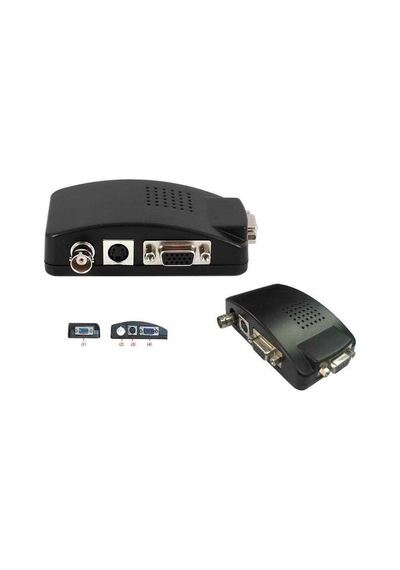 Bnc vga çevirici svideo vga çevirici s-video vga çevirici bnc vga dönüştürücü