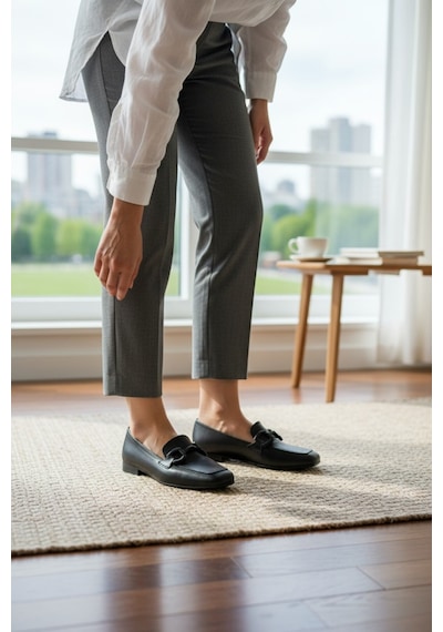 Aska Shoes Günlük Tokalı Babet 2025aska006 Siyah