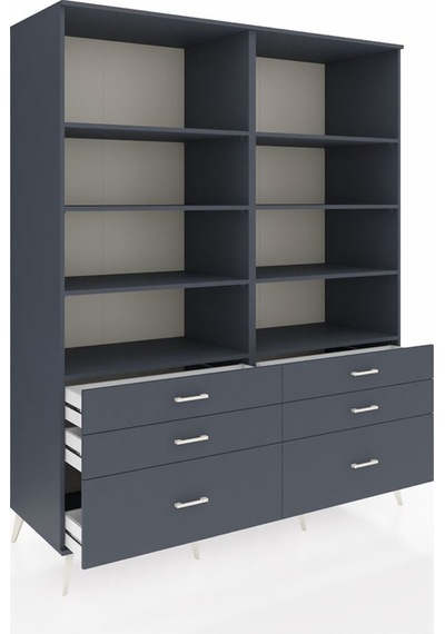 Kronos Gardrop 8 Raflı 6 Çekmeceli 176x59x221 Antrasit-antrasit Antrasit Kronos Gardrop 8 Raflı 6 Çekmeceli 176x59x221 Antrasit-antrasit Antrasit