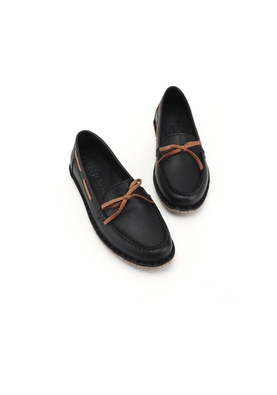 Gönderi(R) Gönderi R Kadın Siyah Fiyonklu Hakiki Deri Comfort Loafer Dyza55945139