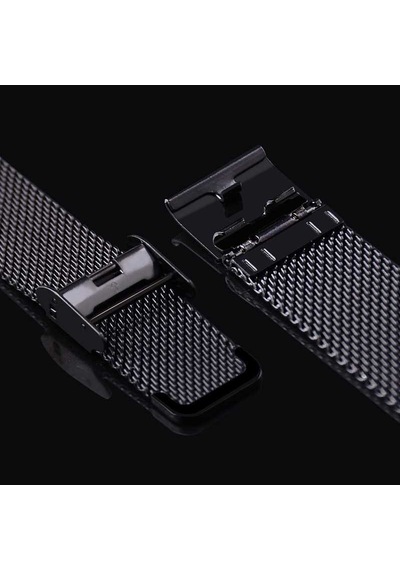 Xiaomi Mi Band 3 İle Uyumlu Metal Tel-örgü İşlemeli Kordon