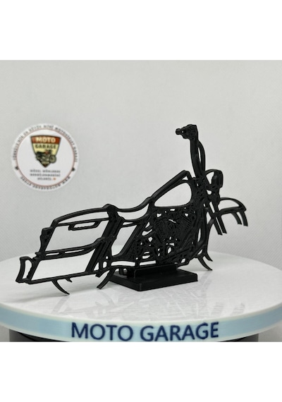 Harley Road King Masa Dekoru Klasik Cruiser Motor Figürü/silüeti