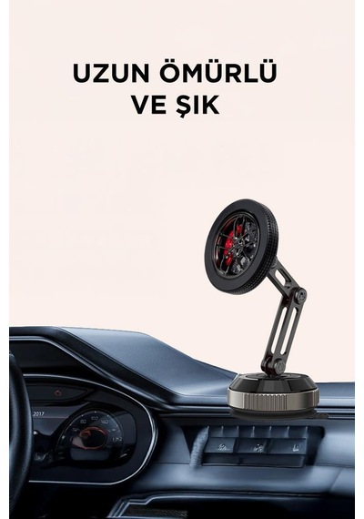 Torima JX-060 Sarsılmaz Manyetik 360 Derece Ayarlanabilir Araç İçi Telefon Tutucu Siyah