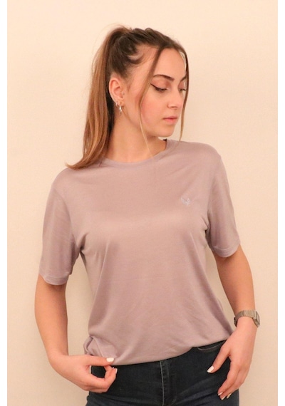 Rich Kadın O Yaka T-shirt Tişört Mavi