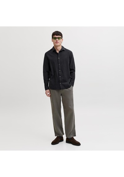 Jack & Jones Erkek Uzun Kollu Gömlek - Summer - 12289174 Siyah