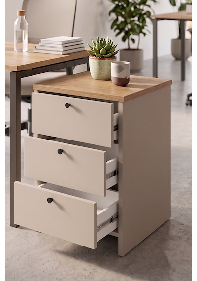 Robin Home Opus 45x40 Cm 3 Çekmeceli Ofis Keson Komodin Sepet-kumsal
