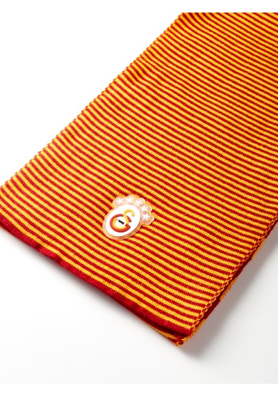 Gsstore Galatasaray Kadın Triko Atkı K252205 Sarı - Kırmızı