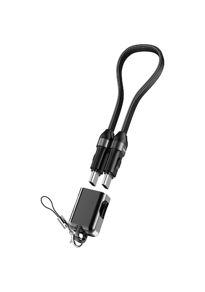 S-link Armor Cc-020 60w 20 Cm Type-c To Type-c Pd Örgülü Metal Başlıklı Siyah Hızlı Şarj Kablosu, Kısa Type C Kablo İphone Vb Tüm Type C Telefon Ve Tabletler İle Tam Uyumlu