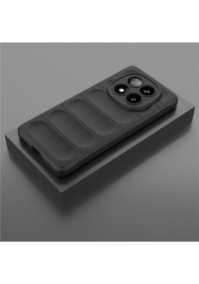 Redmi Note 14 Pro 5G Uyumlu Silikon Kılıf - Kamera Korumalı Esnek Airbag Kapak - Siyah