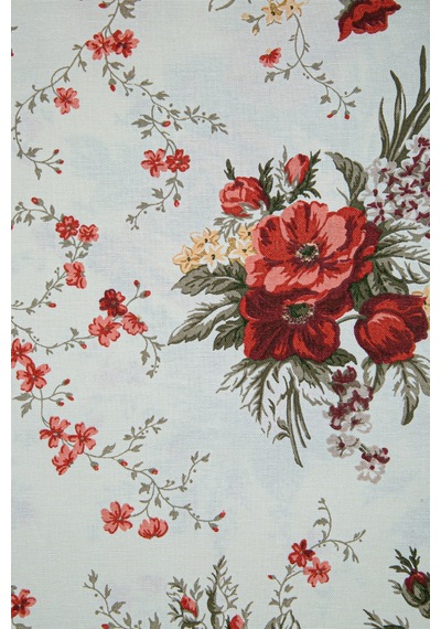 Duck Büyük Güllü Kırlent Kılıfı Bordo V1 40x40 Bordo