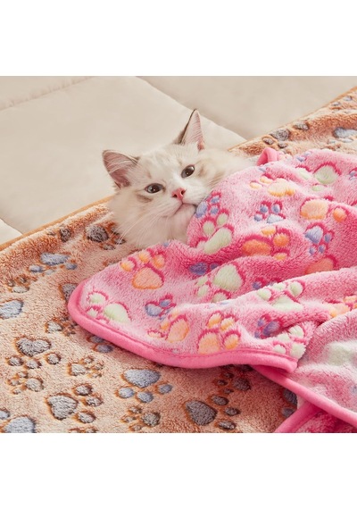 1 Paket 3 Battaniye Süper Yumuşak Kabarık Birinci Sınıf Polar Evcil Hayvan Battaniyesi Flanel Köpek Yavrusu Kedi P