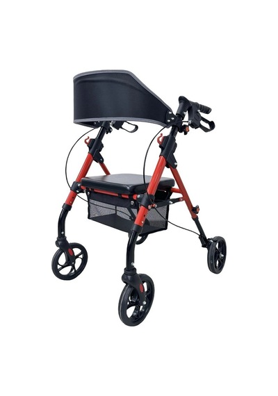 Loco Alüminyum Lüks Rollator Hafif Gövde, Fren Sistemli, Oturmalı Yürüme Destek Aracı Plus Pr-885