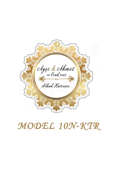 Beyazdüşlersokağı Şekilli Etiket (25 Ad)-Nişan,Nikah,Kına,Bebek Süsü-Anı-(Etk10N)