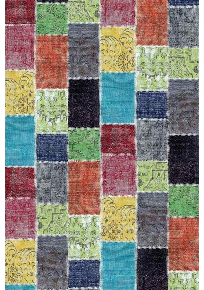 Çok Renkli Patchwork Dokuma Leke Tutmaz Masa Örtüsü Mso288n11