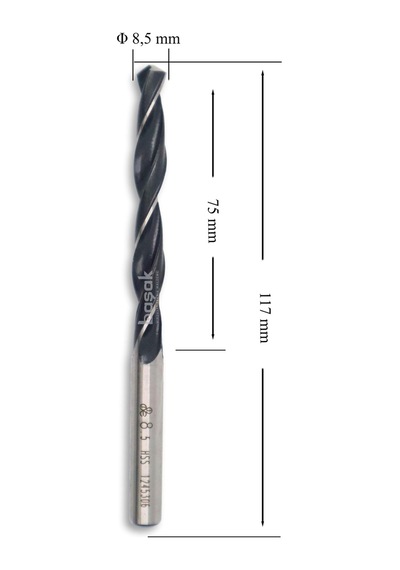 Mte 8,5 Mm Haddeli Metal Matkap Ucu Hss Dın 338