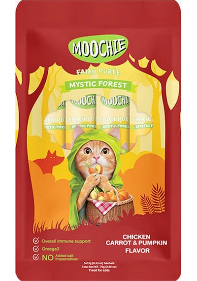 Moochıe - 882 - Sıvı Kedı Ödülü Tavuk-havuç-balkabağı 5x15 Gr X - Glblseme - 4 Adet