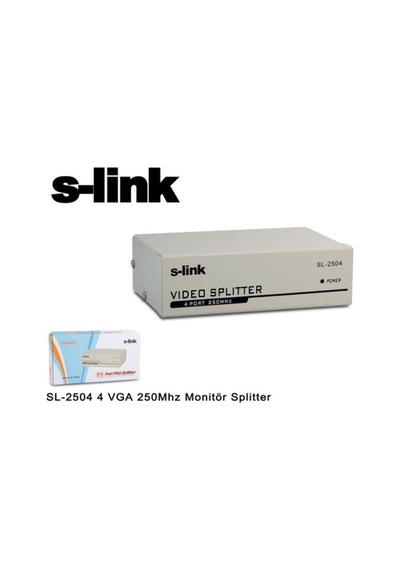 S-Lınk Sl-2504 4 Lu 250Mhz Monıtor Splıtter (525973163)
