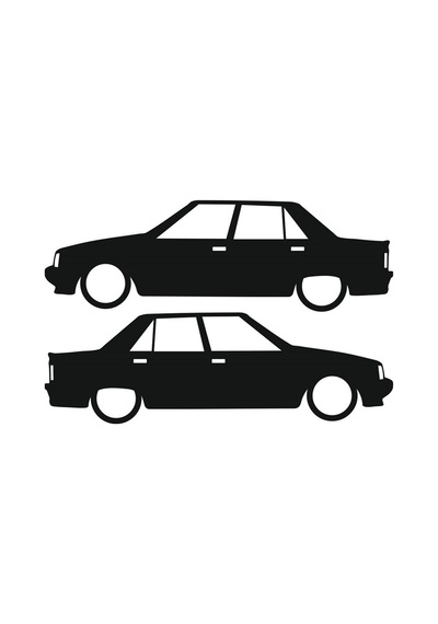 Renault 9 Broadway Basık Araç Sticker