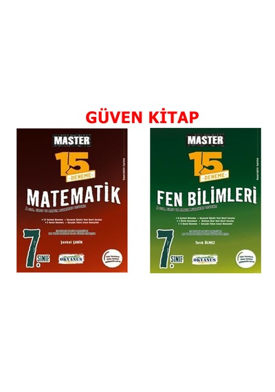Okyanus Yayınları 7.sınıf Matematik Fen Bilimleri Deneme Seti