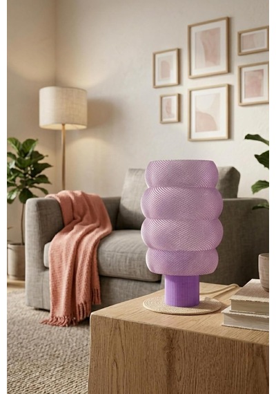 Bloom Dekoratif Masa Lambası, E27 Led, 33 Cm, Lavanta Diğer