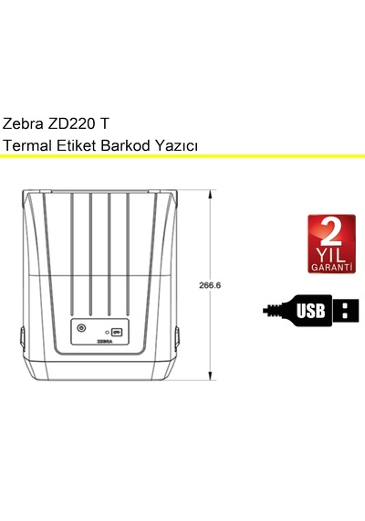 Zebra Zd 220t Termal Ve Ribonlu Etiket Barkod Yazıcı