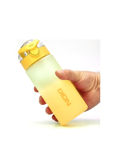 Su Matarası Tritan Geniş Ağız Su Şişesi Gradyan Spor Matarası Suluğu Bpasız 500 Ml Sarı 0109 Sarı
