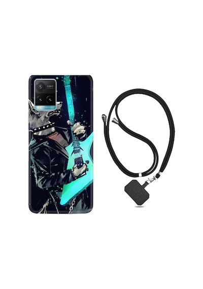 Vivo Y32 Kılıf Boyun Askılı Dog Guitar 1789