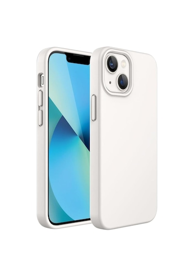 Apple Uyumlu iPhone 13 Mini  Silikon Kılıf - Pastel Renk Tonu Esnek Tam Koruma Kapak - Beyaz