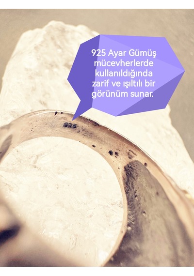 Otantik Kök Yakut Ve Zirkon Taşlı Ayarlanabilir Gümüş Yüzük
