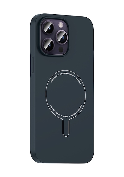 Maks Technology iPhone Uyumlu 14 Pro Max Kılıf M-safe Şarj Özellikli Kamera Korumalı Mkst Elio Sert Pc Kapak - Lacivert