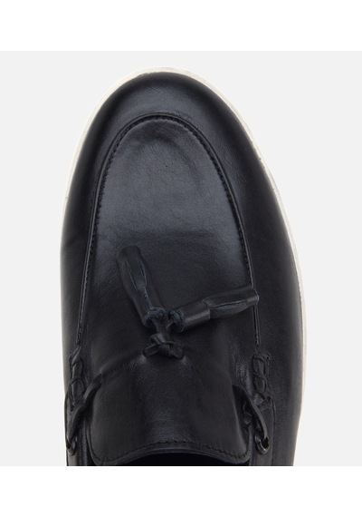 Hotiç Erkek Deri Siyah Püskül Detaylı Hafif Günlük Loafer 02ayh319450a100 02ayh319450a100