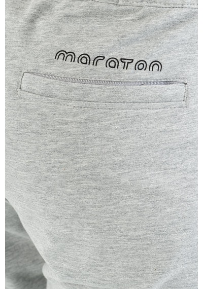 Maraton Sportswear Comfort Erkek Lastik Paça Basic Gri Melanj Eşofman Altı 21011-gri Melanj Gri Melanj