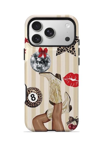 Velvoria Valestra Retro Leopar Kolaj Apple iPhone Uyumlu 17 Pro Darbe Korumalı Kılıf Valestra Select - Retro Leopar Kolaj