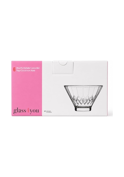 Paşabahçe Glass4you Vanilla Cam Kase 6'li Set 530436-10 Cm Çok Renkli