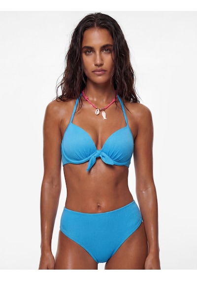 Koton Yüksek Bel Dokulu Bikini Altı Mavi 6sak00013mm
