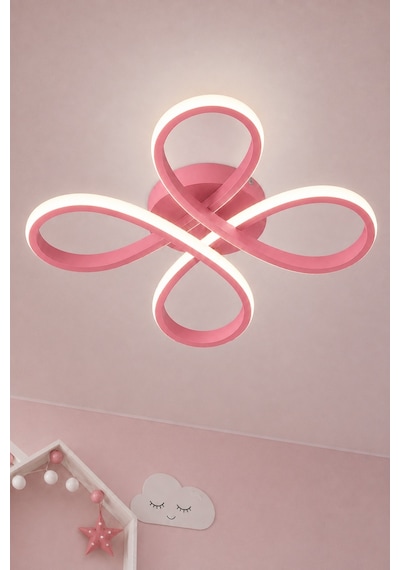 AvizeGO Saren Led Plafonyer Avize Çocuk Odası Günışığı Pembe