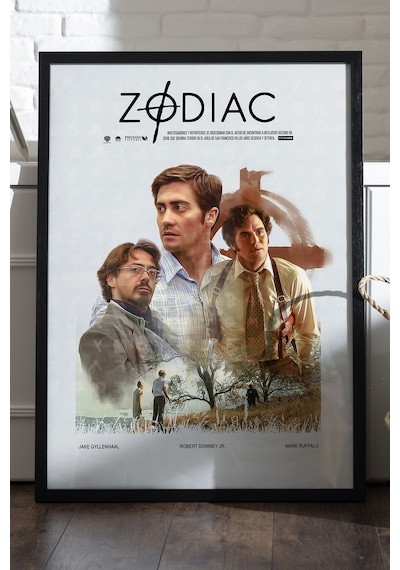 Zodiac Siyah Ahşap Çerçeveli Poster, Dekoratif Film Duvar Tablosu