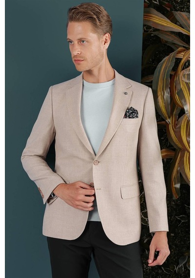 Efor C 656 Slim Fit Bej Spor Ceket Bej