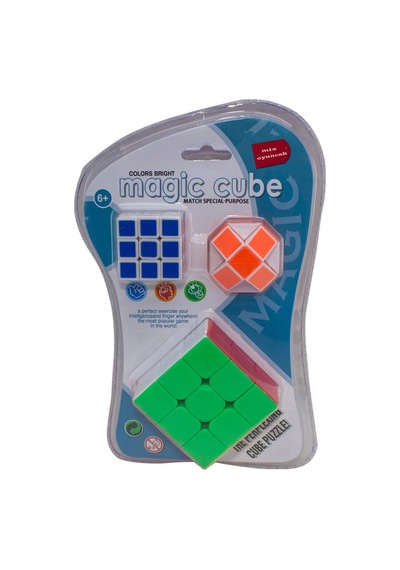 3'lü Zeka Küpü Seti Sihirli Rubik Küp Eğitici Akıl Oyunu Magic Cube
