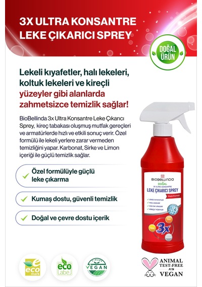 3x Ultra Konsantre Leke Çıkarıcı Sprey 450 Ml