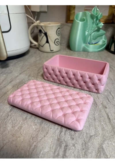 Kapitone Kutu Ve Özel Tasarım Düzenleyici Pembe