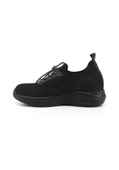 Diğer Kadın Siyah Triko Bağcıklı Memory Foam Tabanlıklı Comfort Sneaker Dyza83935168