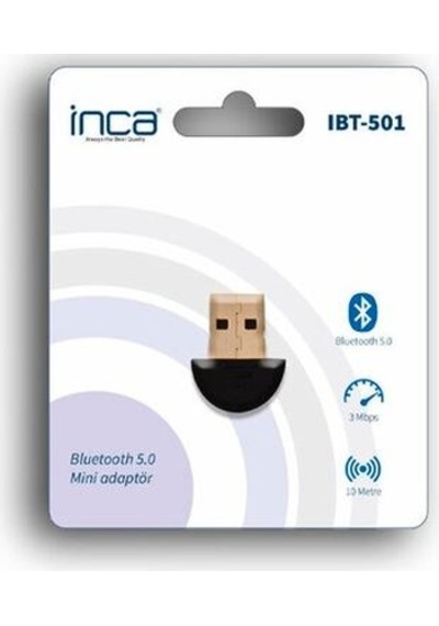 Inca IBT-501 Bluetooth 5.0 Mini Adaptör