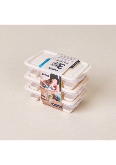 Plastik 3'lü Küçük Buz Kalıbı - Asorti Çok Renkli