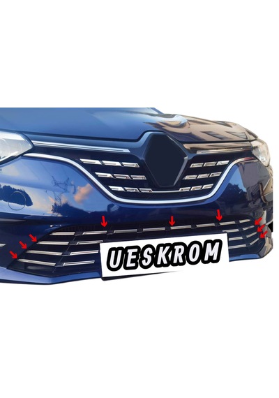 Renault Megane 4 Krom Ön Tampon Çıtası 8 Prç. 2020 Üzeri