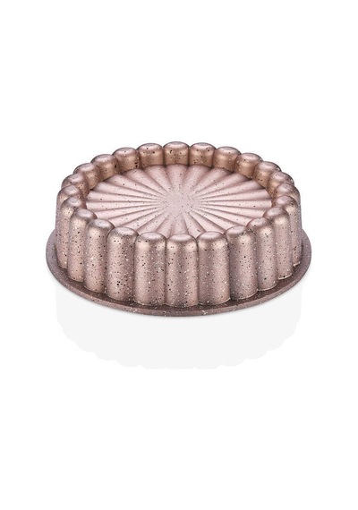 Oms Collection - Biogranit Döküm 26 Cm Chese Cake Tart Kek Kalıbı 3296 - Rose Pink Pembe - Altın