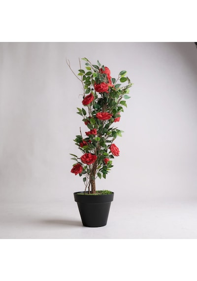Yapay Agaç 140 Cm Kırmızı Gül Agacı Yeşil